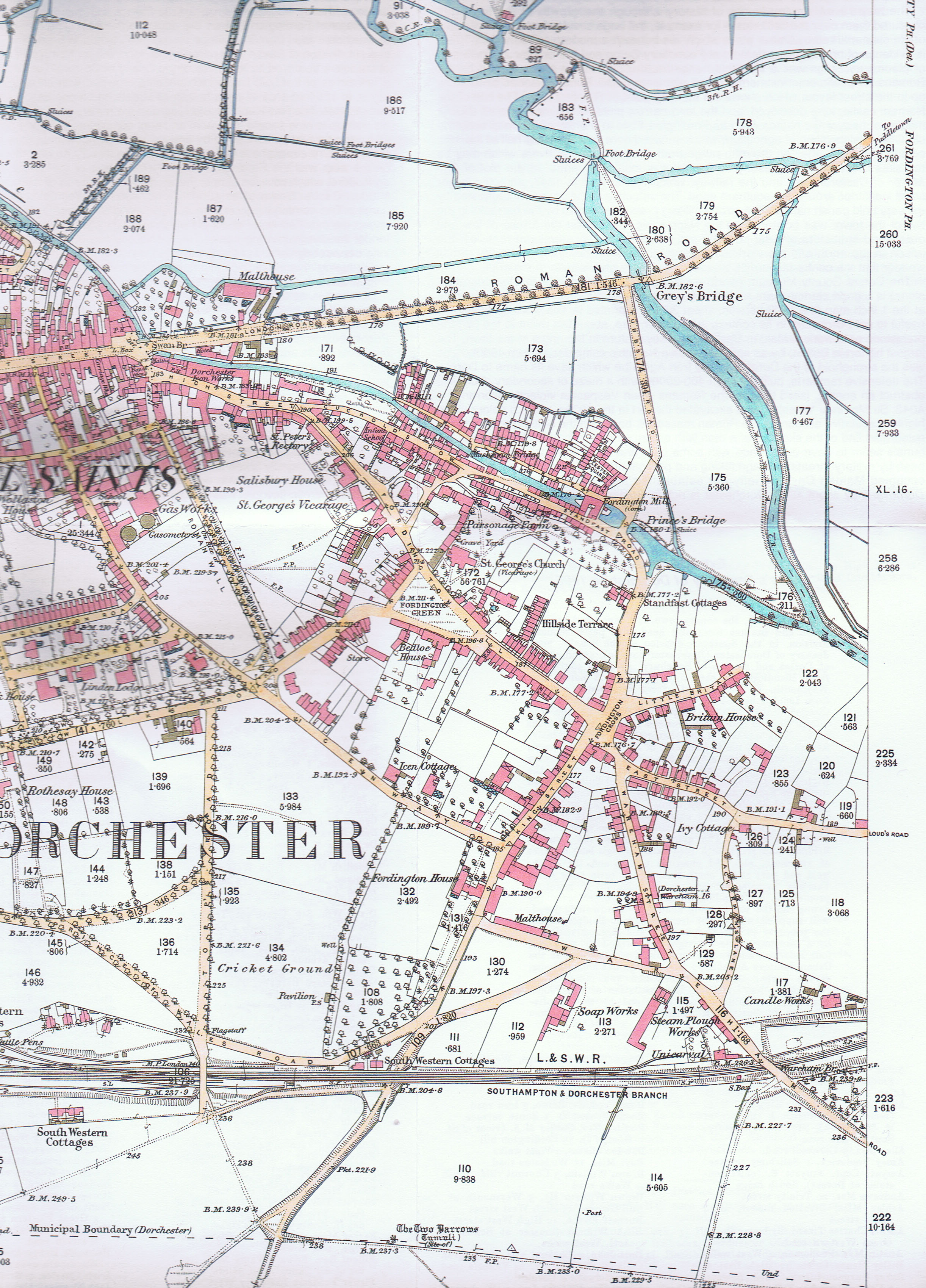 Map of Fordington 1886